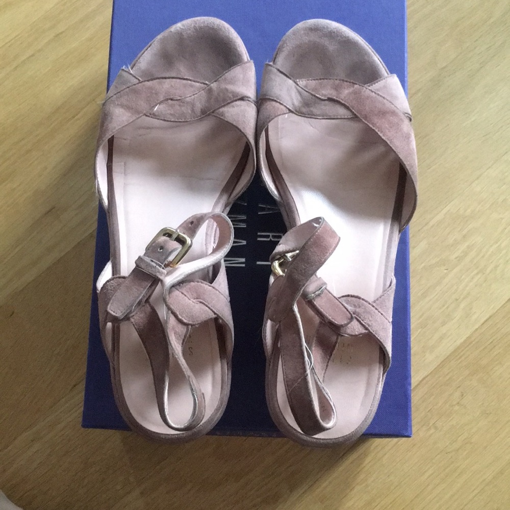 Stuart Weitzman suede platform sandals
